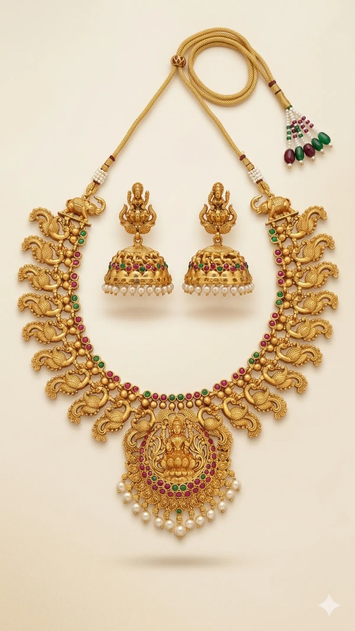 Laxmi Antique  Peacock Grace Necklace