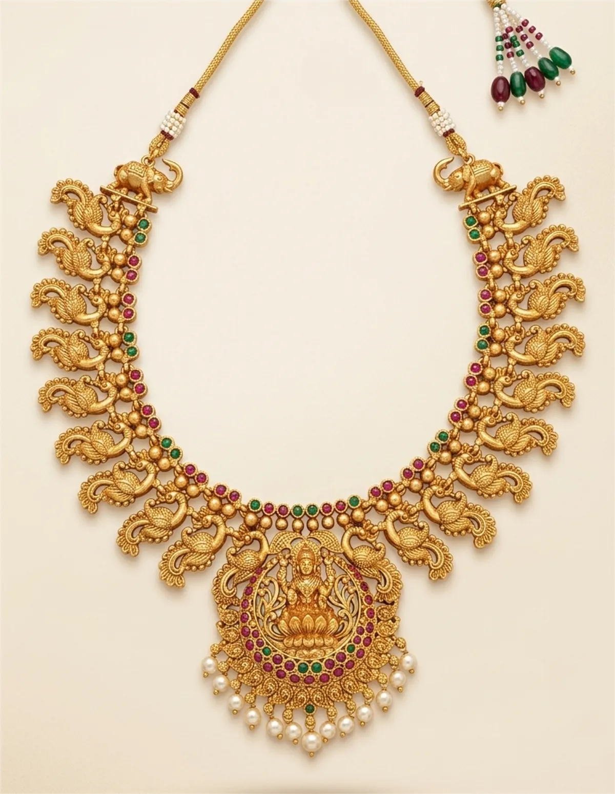 Laxmi Antique  Peacock Grace Necklace