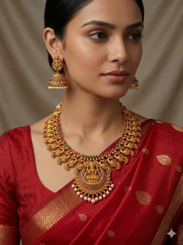 Laxmi Antique  Peacock Grace Necklace